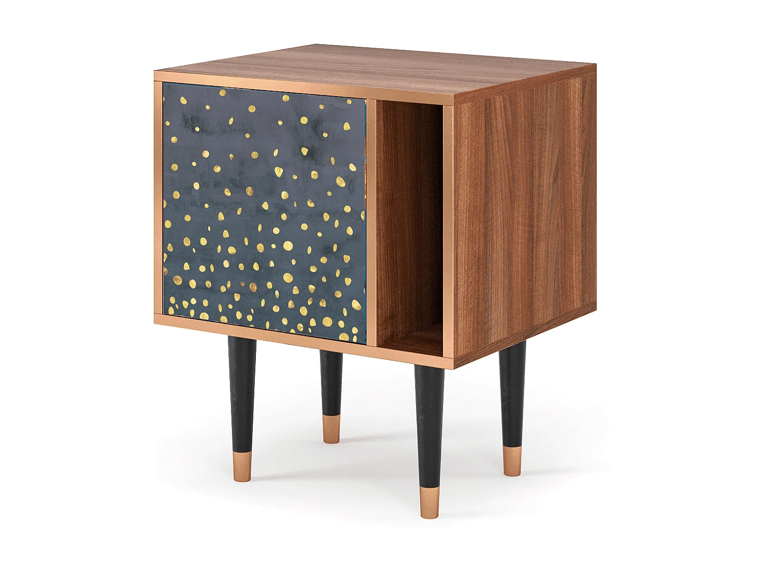 Table de nuit - 57х69х48 cm - S2 - Foggy Lights, Noyer