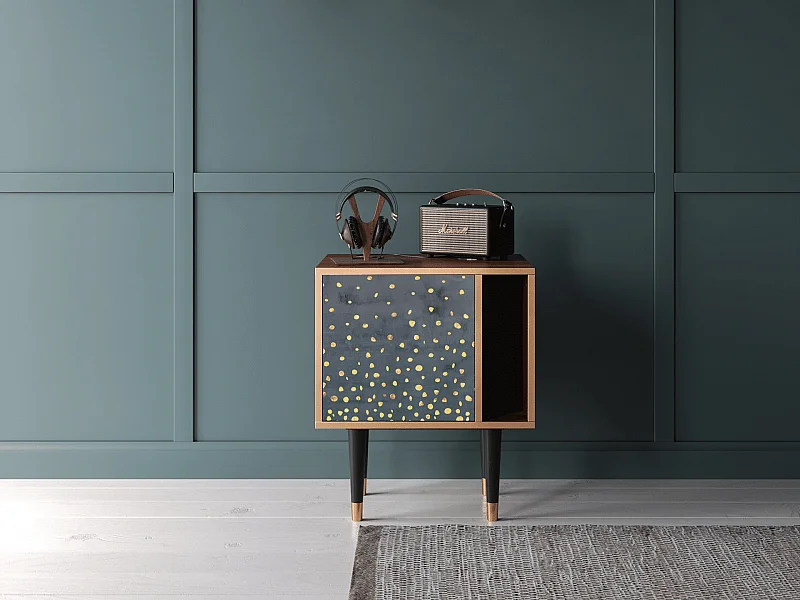 Table de nuit - 57х69х48 cm - S2 - Foggy Lights, Noyer