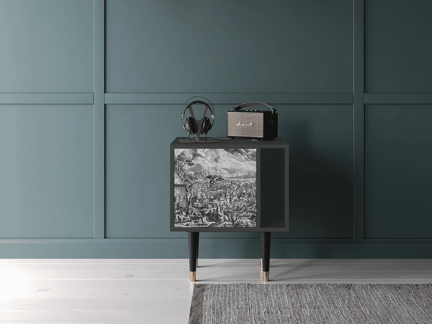 Table de nuit - 57х69х48 cm - S2 - Departure, Anthracite