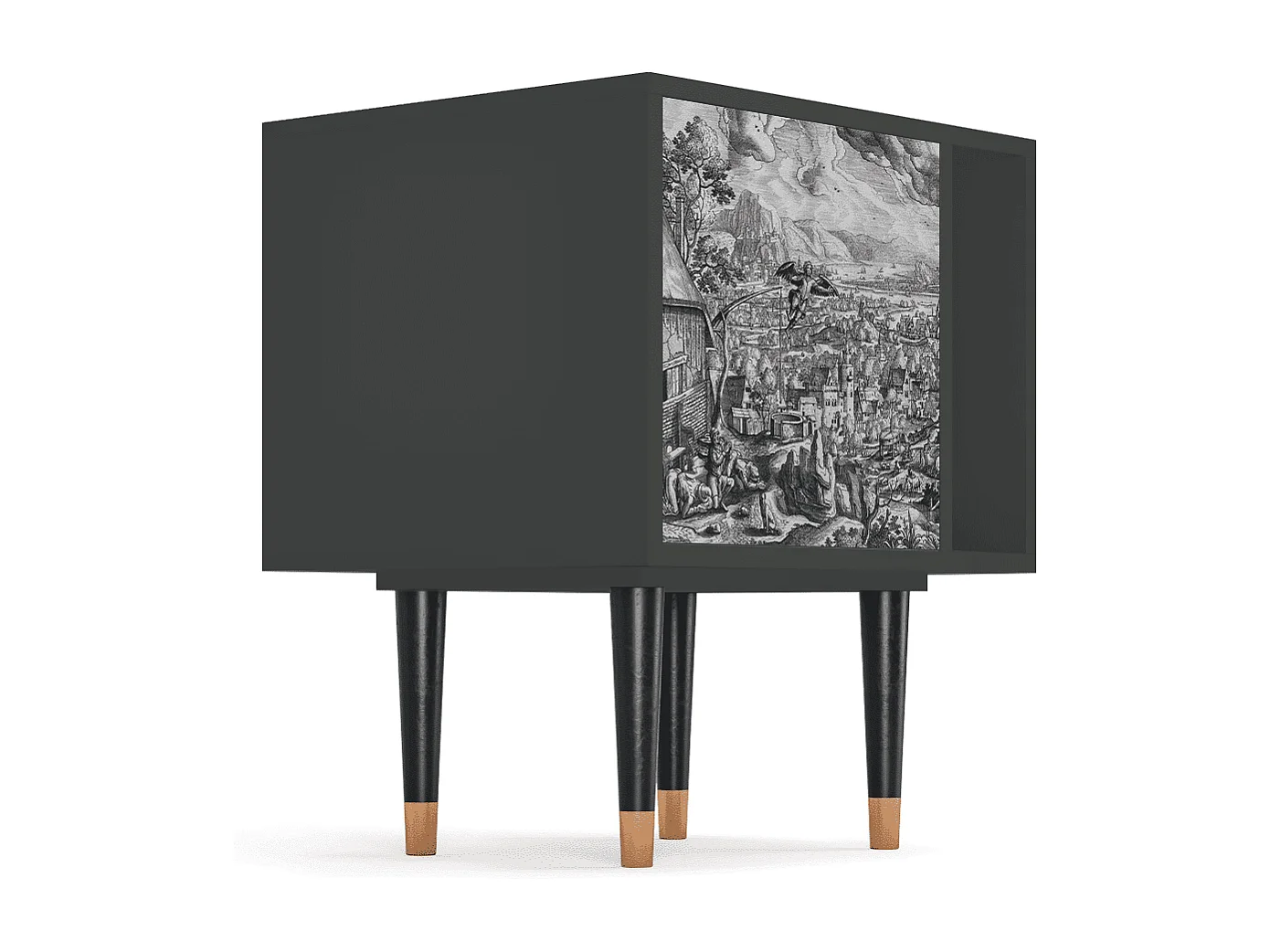 Table de nuit - 57х69х48 cm - S2 - Departure, Anthracite