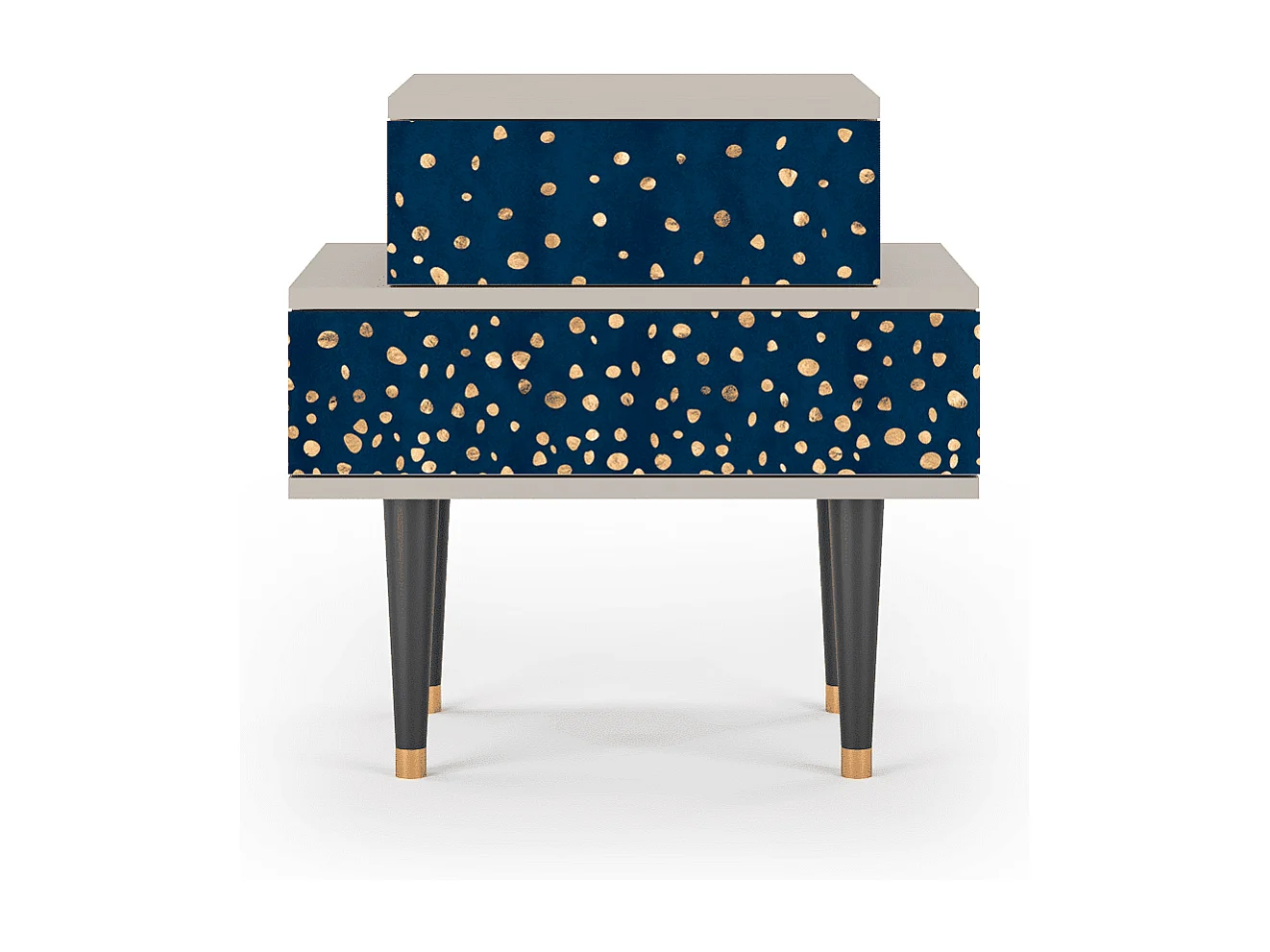 Stolik nocny - 58х58х41 cm - NS1 - Night Skies, Piaskowy