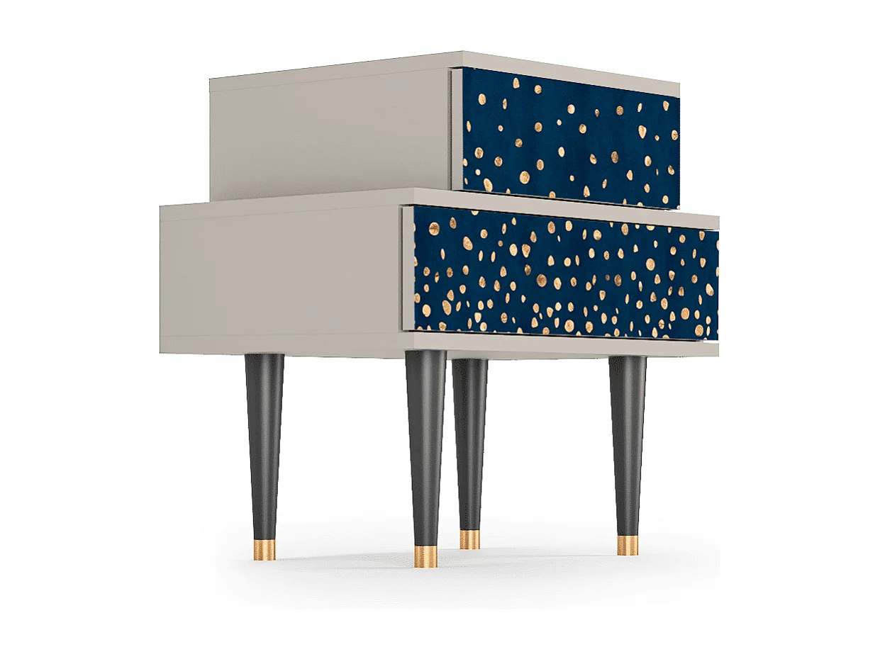 Stolik nocny - 58х58х41 cm - NS1 - Night Skies, Piaskowy