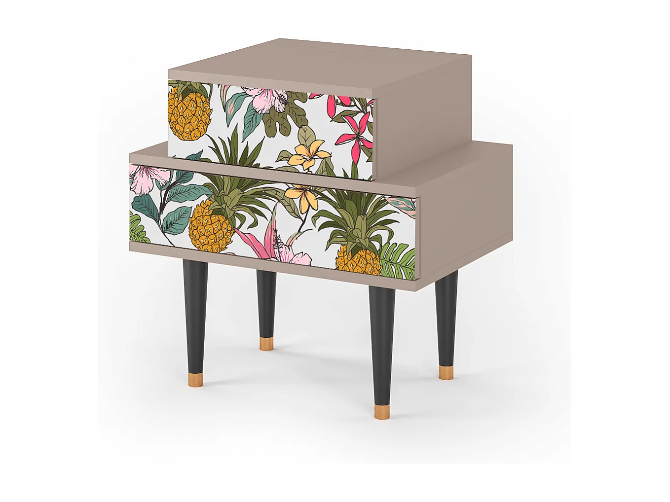 Stolik nocny - 58х58х41 cm - NS1 - Estival Fruit, Latte