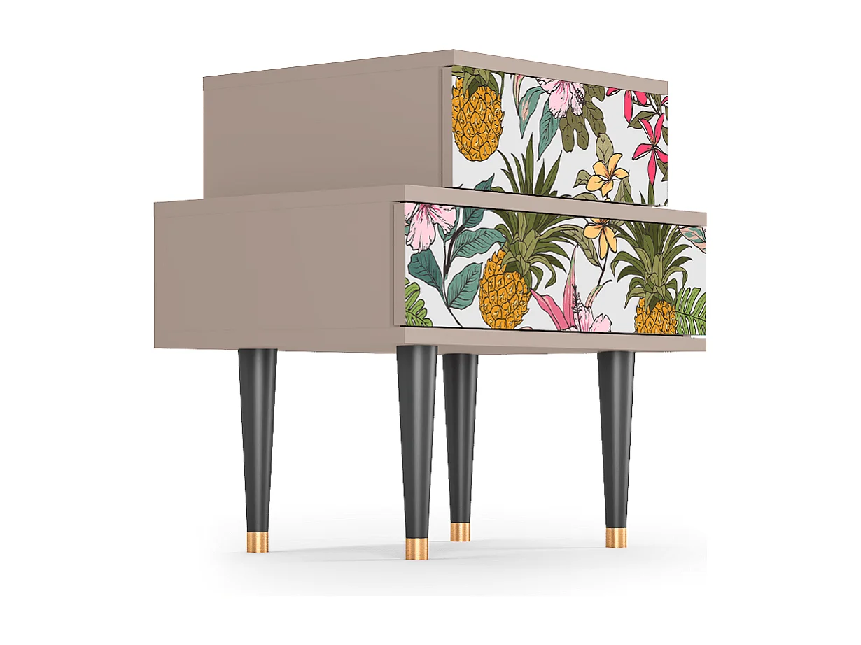 Stolik nocny - 58х58х41 cm - NS1 - Estival Fruit, Latte