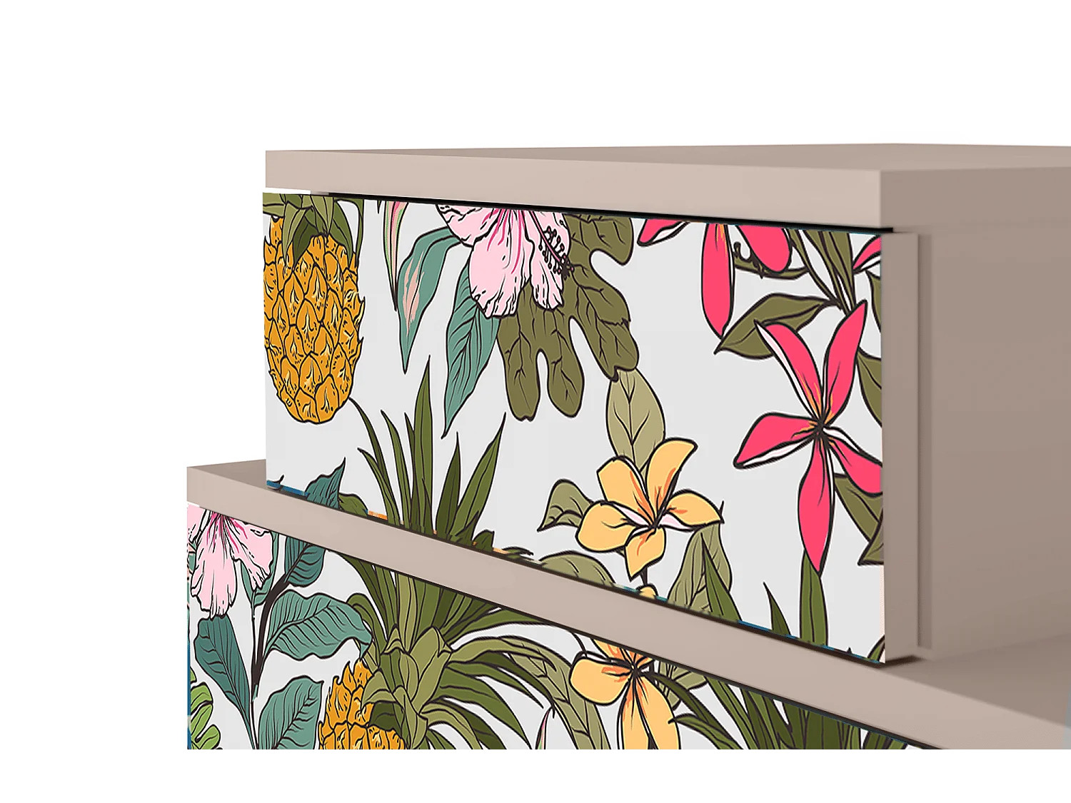 Stolik nocny - 58х58х41 cm - NS1 - Estival Fruit, Latte