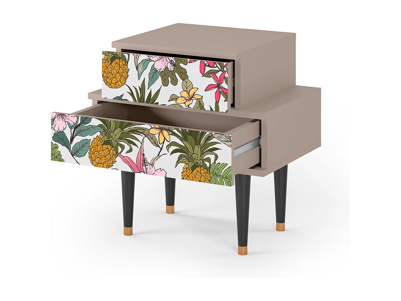 Stolik nocny - 58х58х41 cm - NS1 - Estival Fruit, Latte