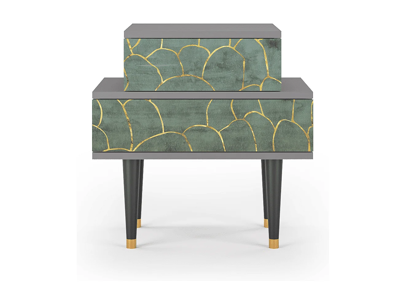 Comodino - 58х58х41 cm - NS1 - Magnificent Water Lily, Grigio