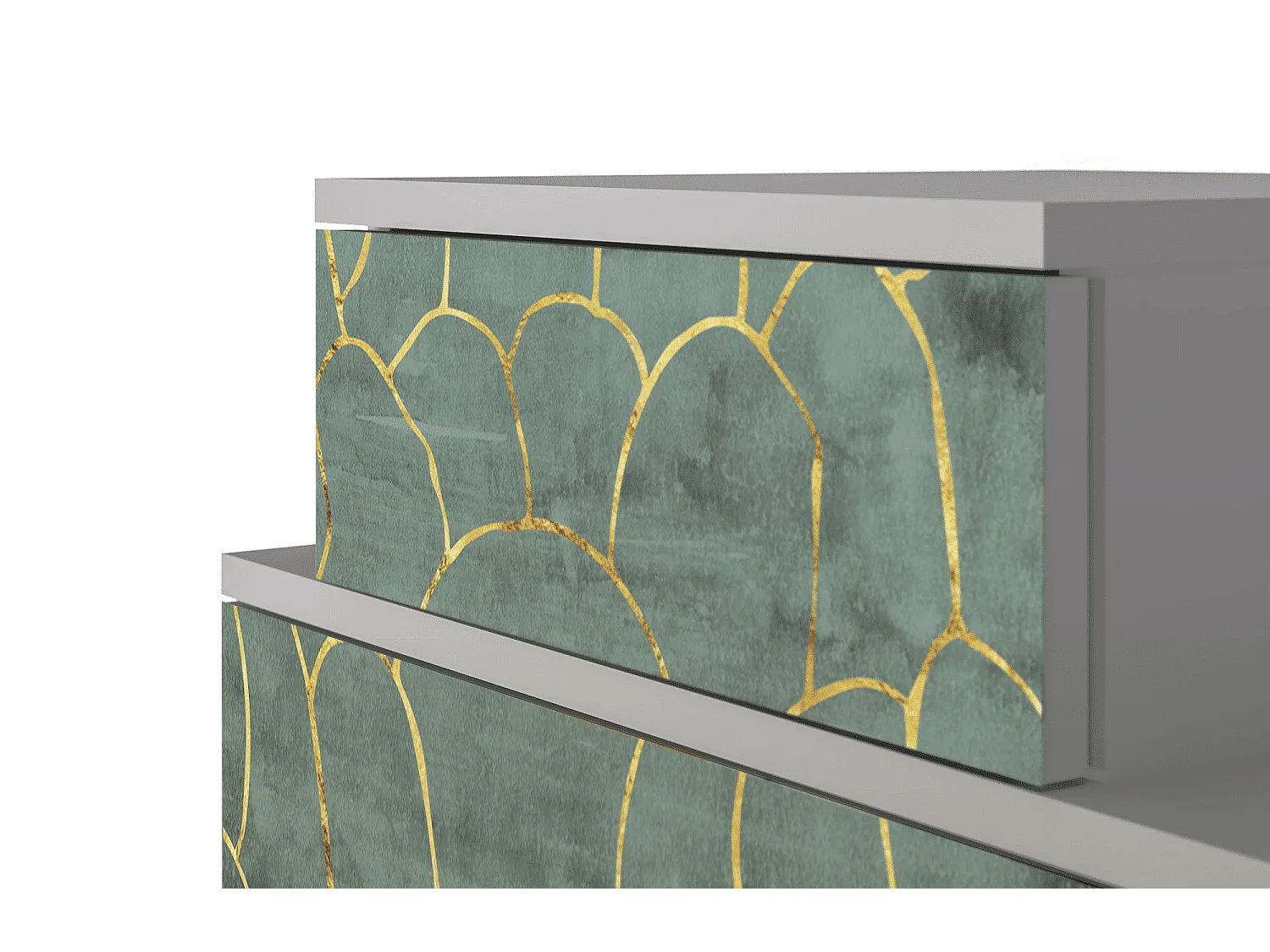 Nachtkastje - 58х58х41 cm - NS1 - Magnificent Water Lily, Grijs