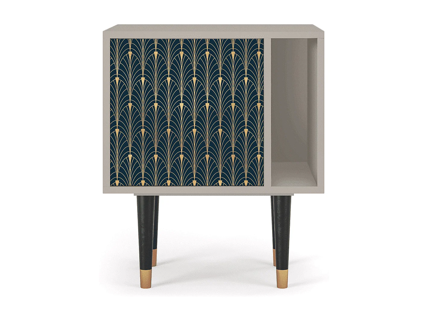 Stolik nocny - 57х69х48 cm - S2 - Flower of the Nile, Piaskowy