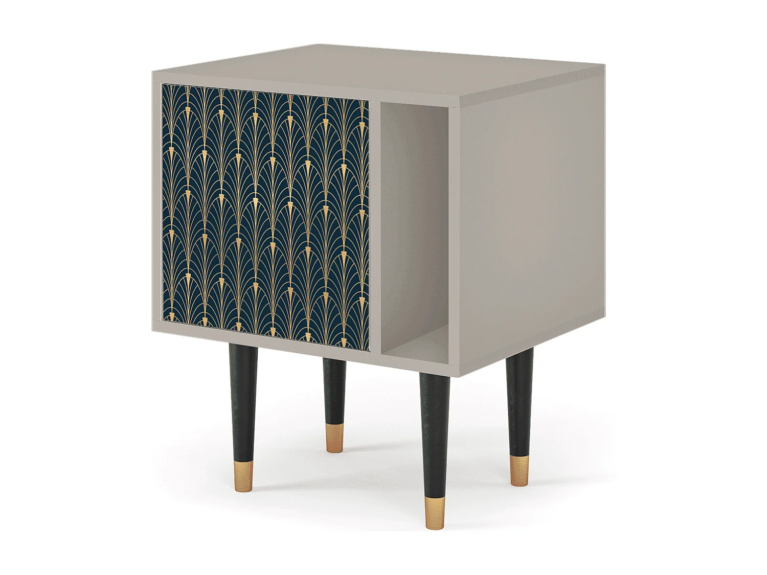 Stolik nocny - 57х69х48 cm - S2 - Flower of the Nile, Piaskowy