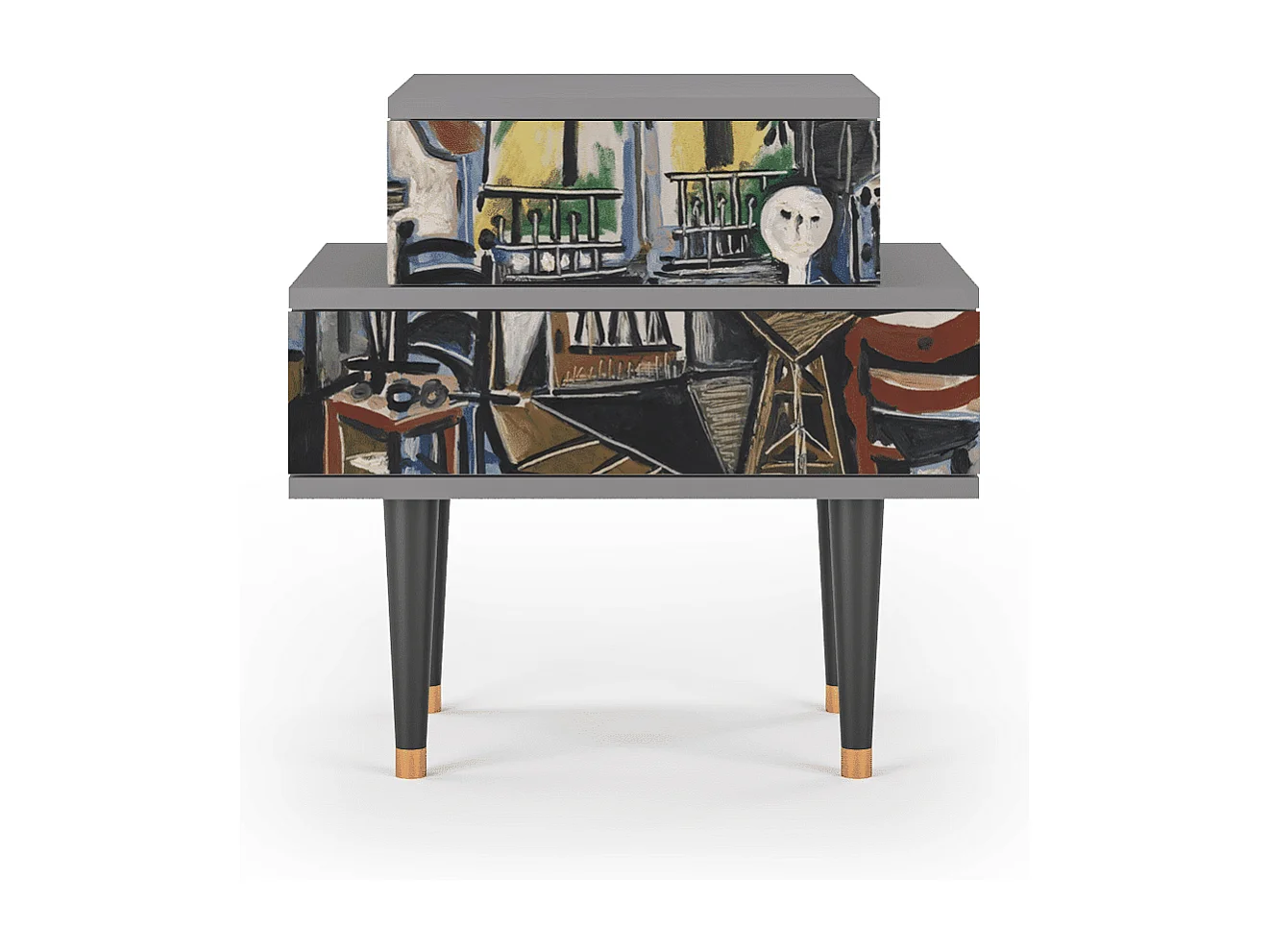 Table de nuit - 58х58х41 cm - NS1 - The Studio , Gris
