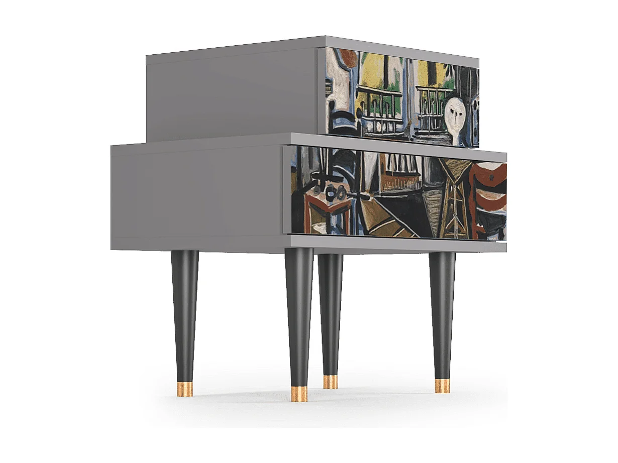 Table de nuit - 58х58х41 cm - NS1 - The Studio , Gris