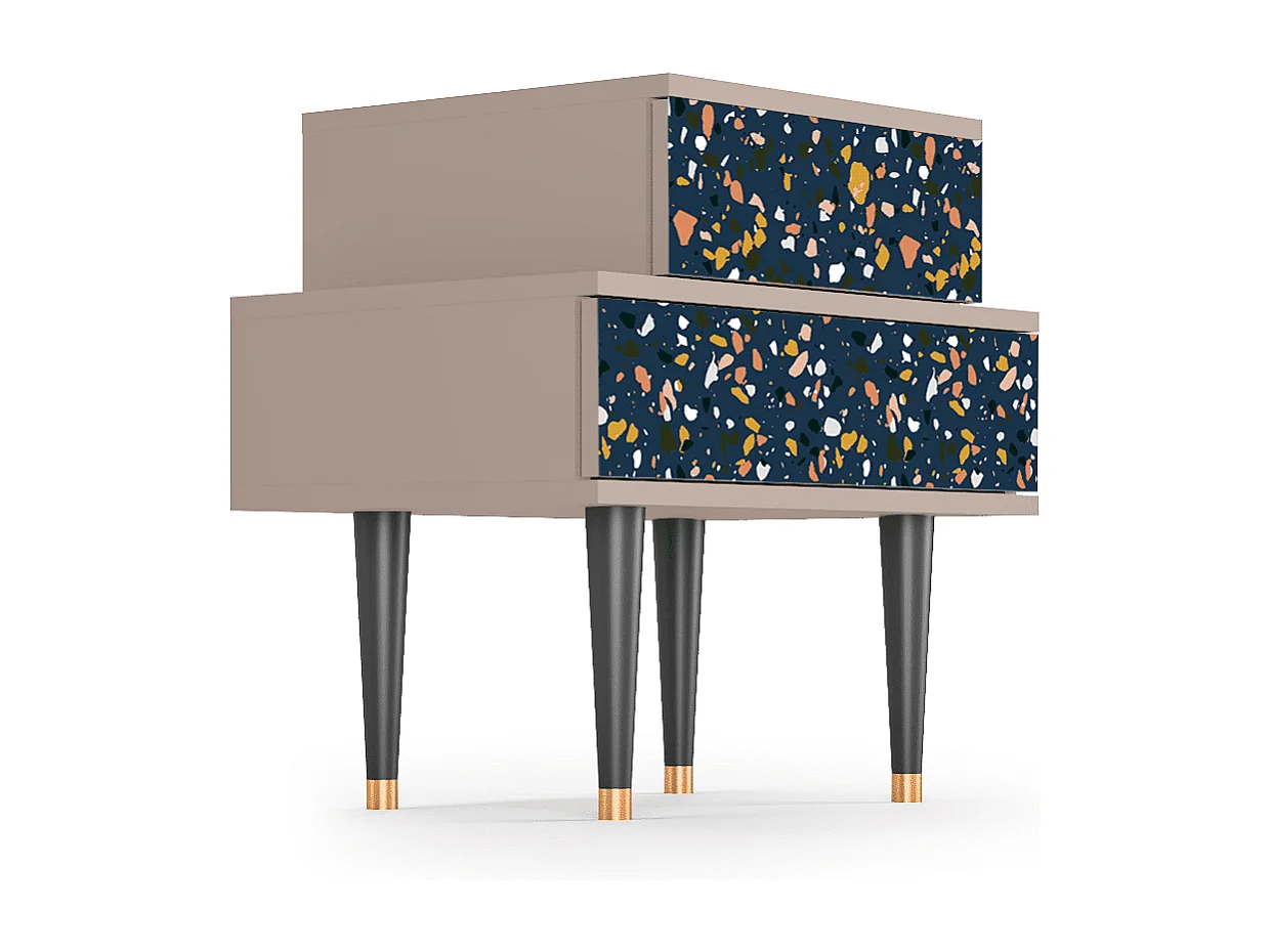 Stolik nocny - 58х58х41 cm - NS1 - Night Sky Langhterns, Latte