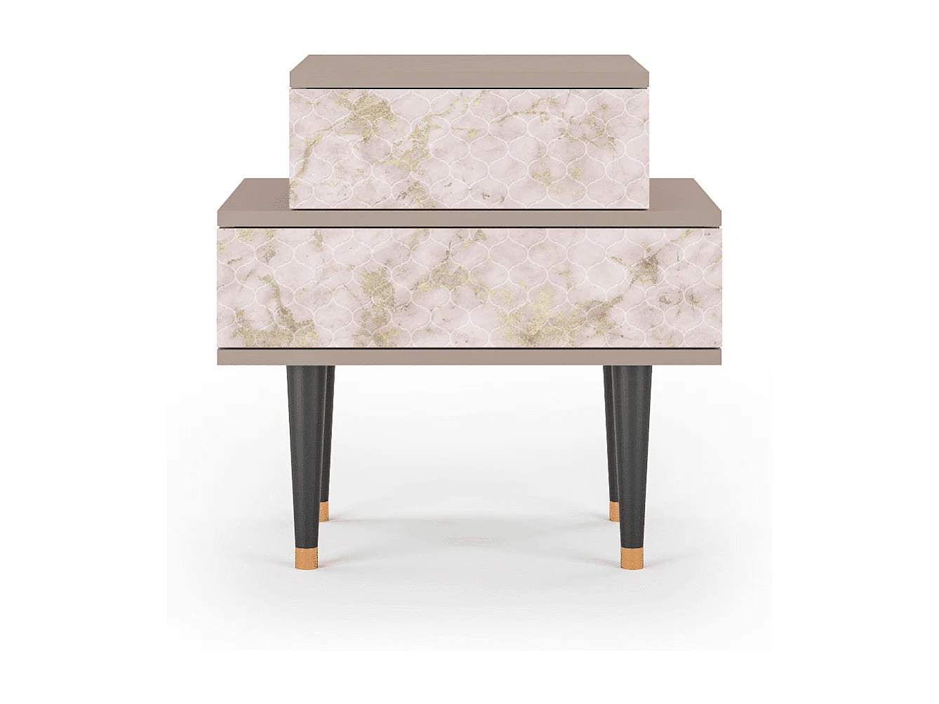 Nachtkastje - 58х58х41 cm - NS1 - Dirty Roses, Latte