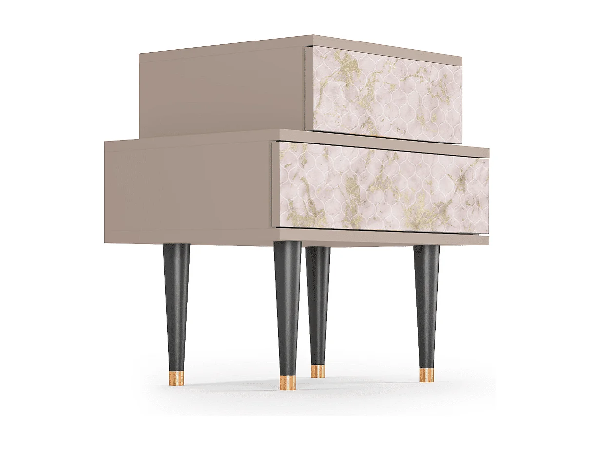 Nachtkastje - 58х58х41 cm - NS1 - Dirty Roses, Latte