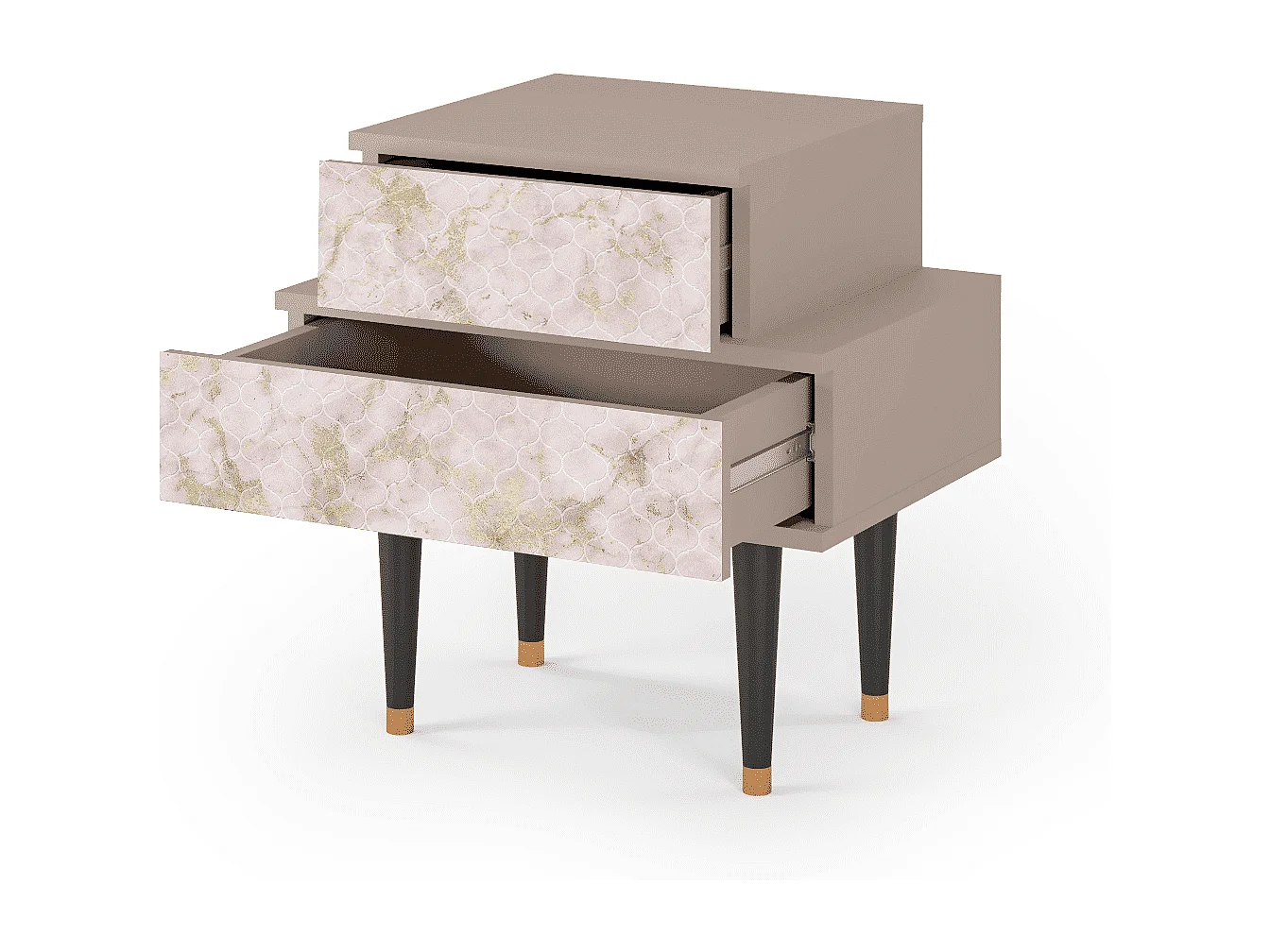 Nachtkastje - 58х58х41 cm - NS1 - Dirty Roses, Latte