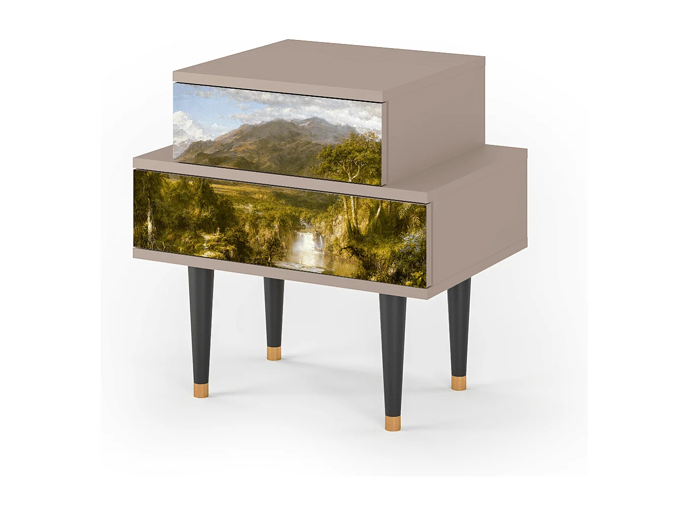 Nachtkastje - 58х58х41 cm - NS1 - The Heart of the Andes , Latte