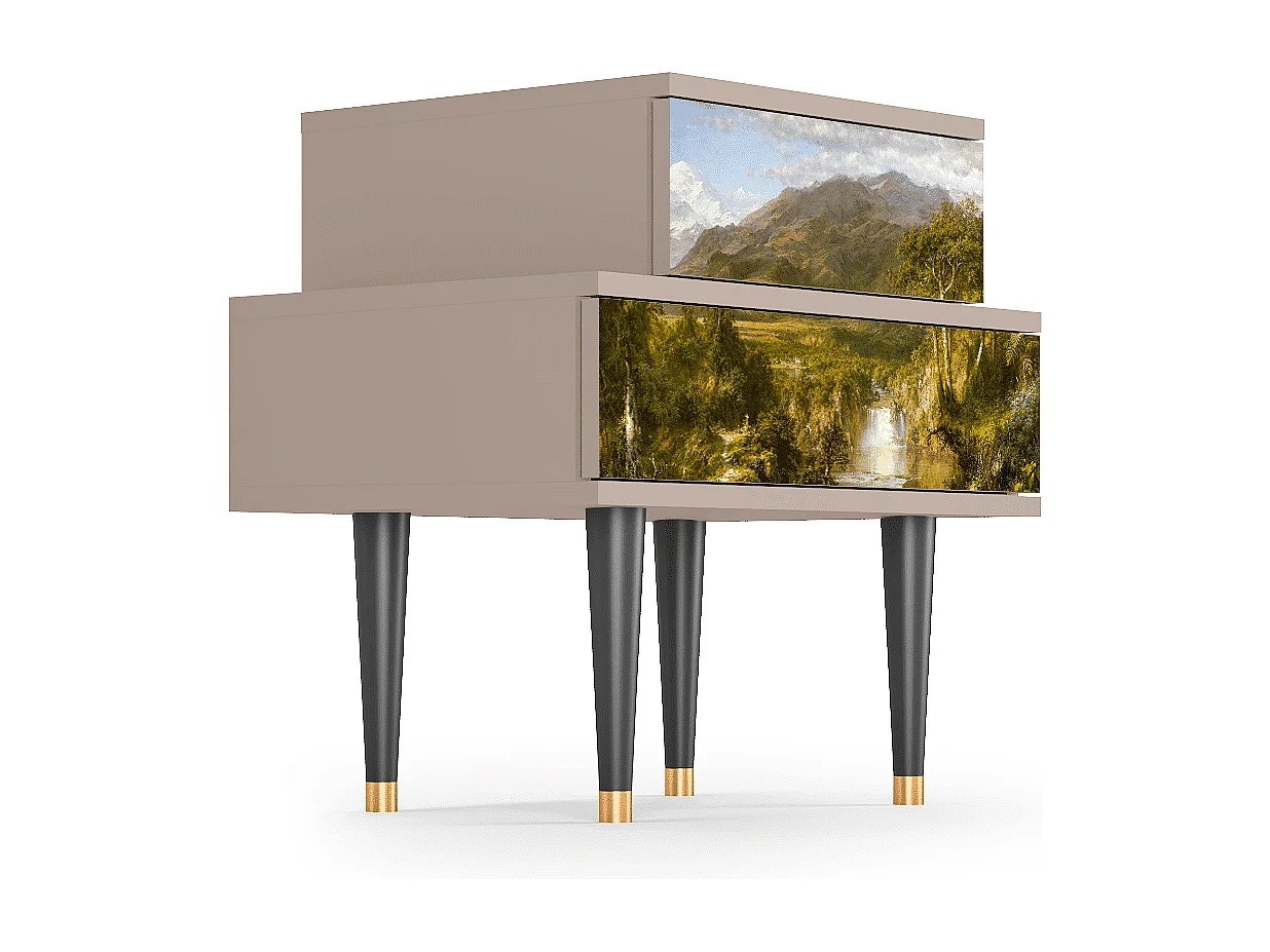 Nachtkastje - 58х58х41 cm - NS1 - The Heart of the Andes , Latte