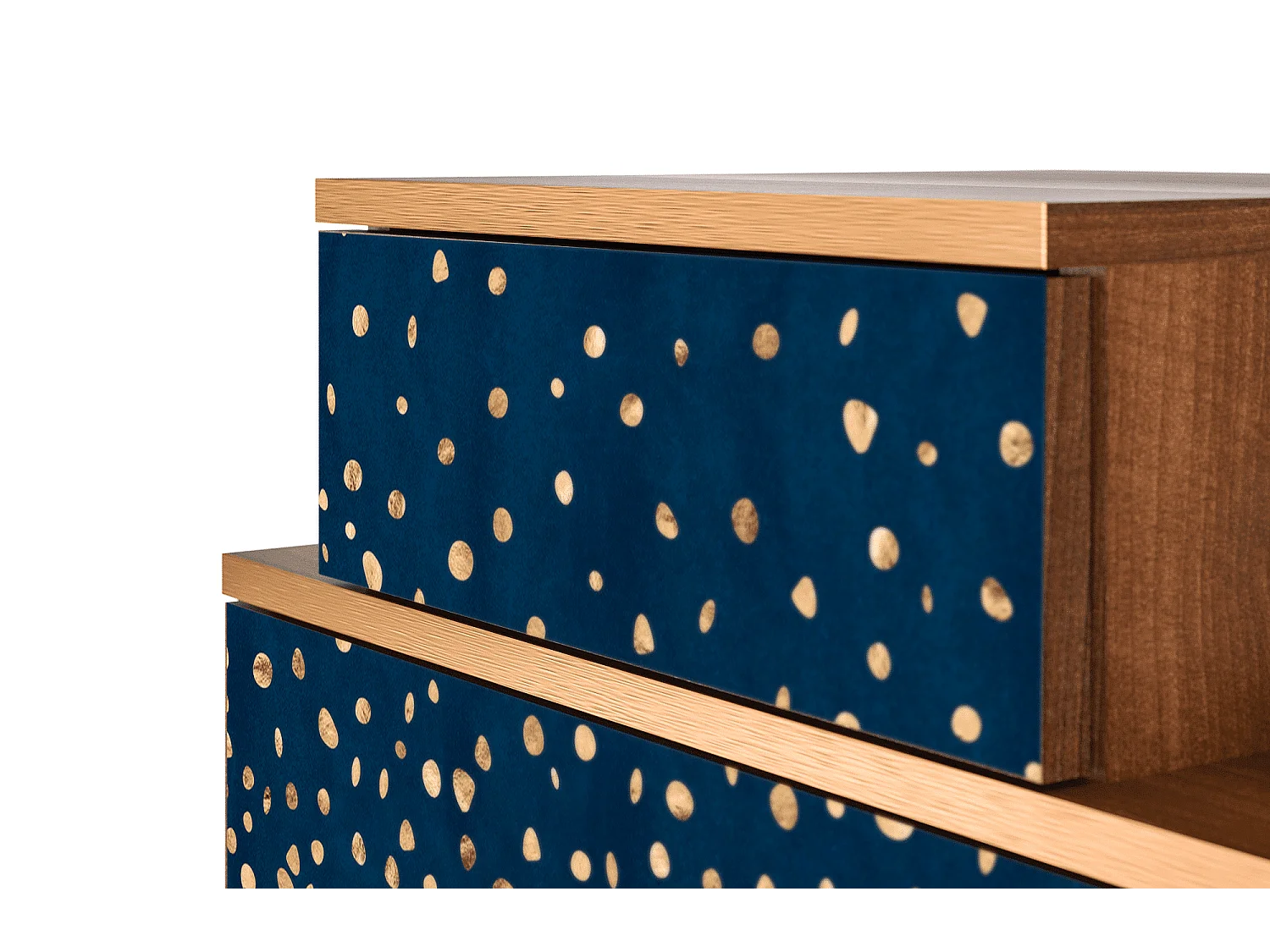 Stolik nocny - 58х58х41 cm - NS1 - Night Skies, Orzech