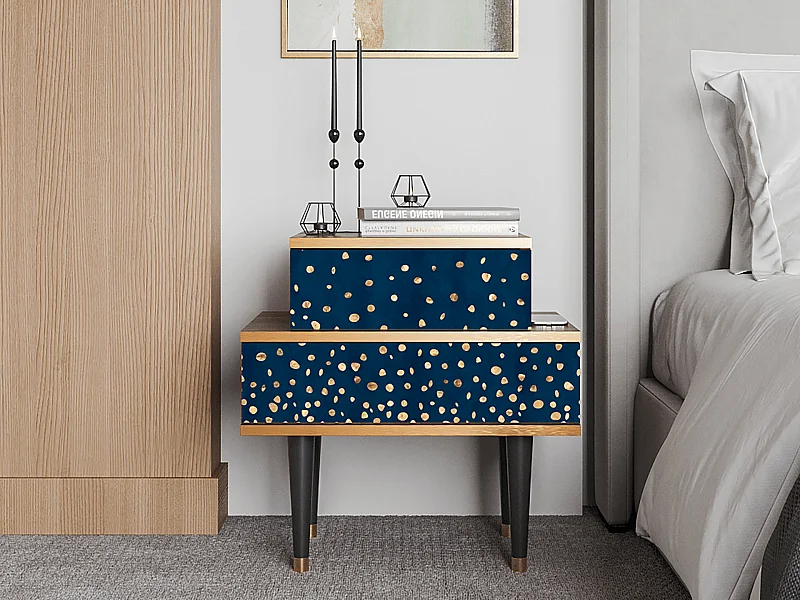 Nachtkastje - 58х58х41 cm - NS1 - Night Skies, Walnoot