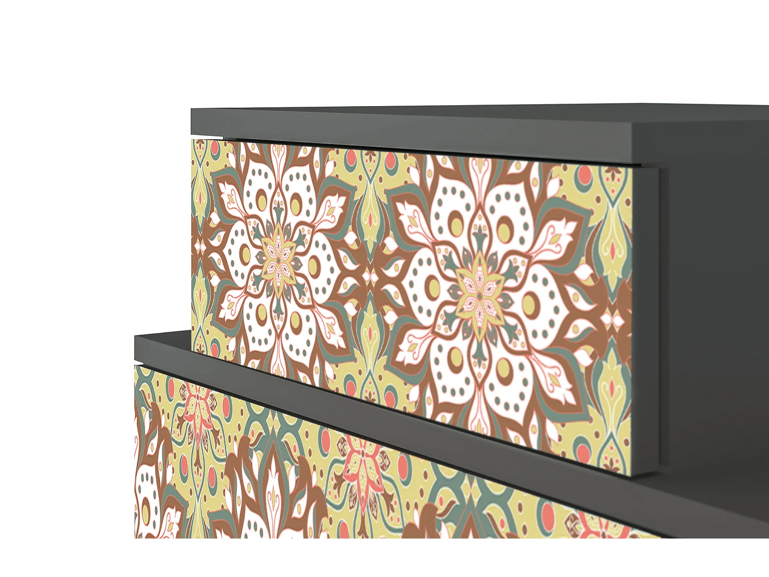 Table de nuit - 58х58х41 cm - NS1 - Chinese Tea, Anthracite