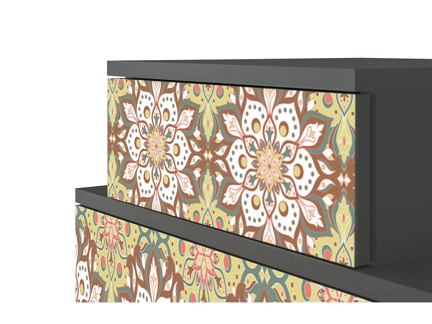 Table de nuit - 58х58х41 cm - NS1 - Chinese Tea, Anthracite