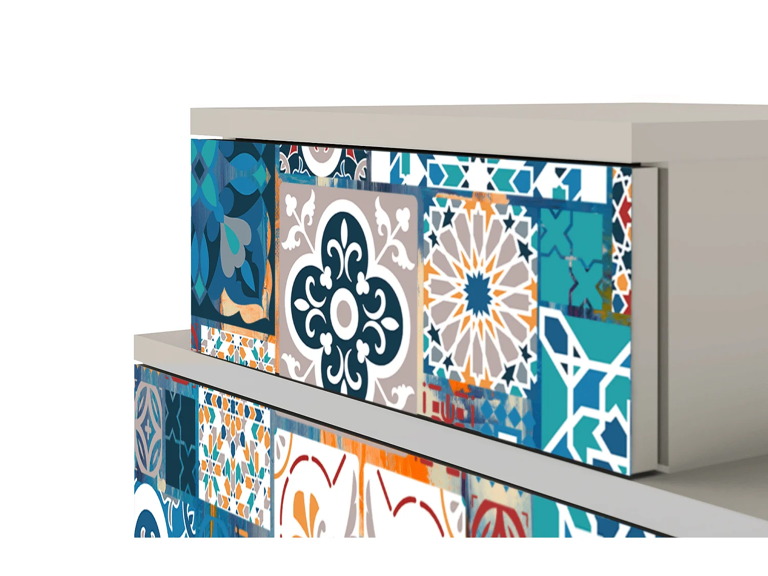 Stolik nocny - 58х58х41 cm - NS1 - Moroccan Market, Piaskowy