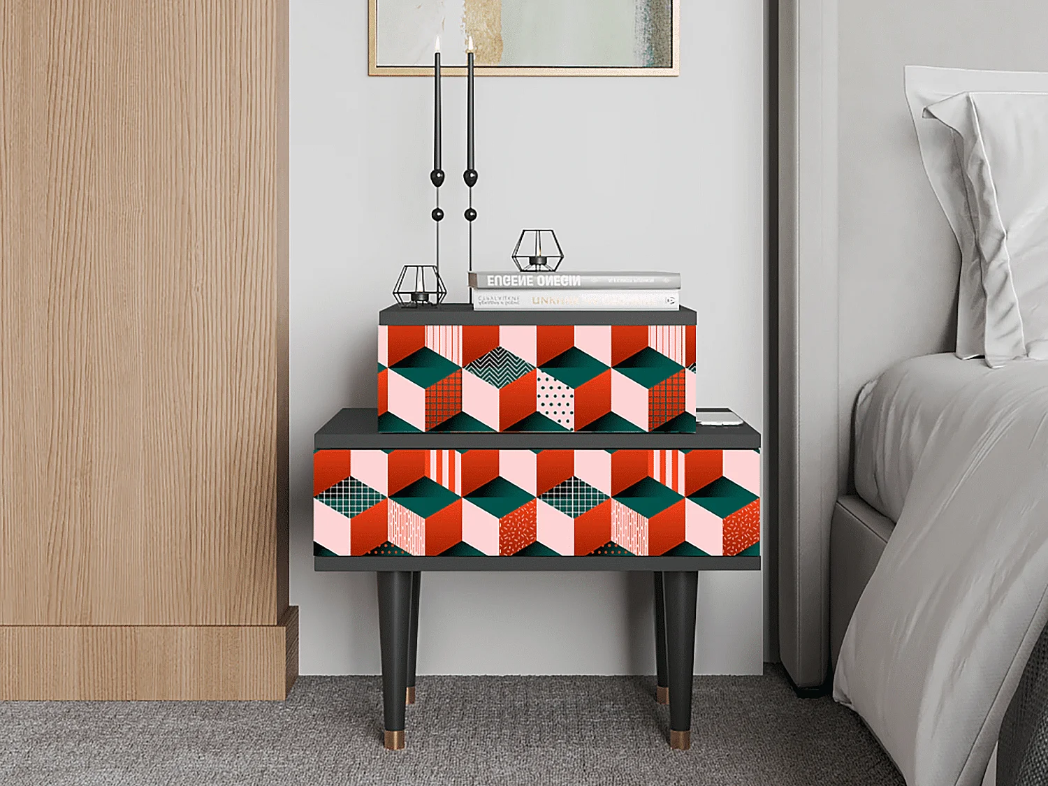 Table de nuit - 58х58х41 cm - NS1 - Pepsi-Cola, Anthracite