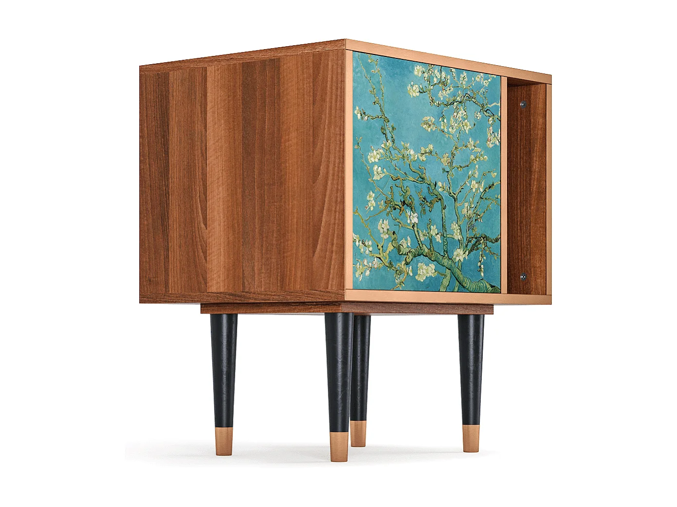 Stolik nocny - 57х69х48 cm - S2 - Almond Blossom, Orzech