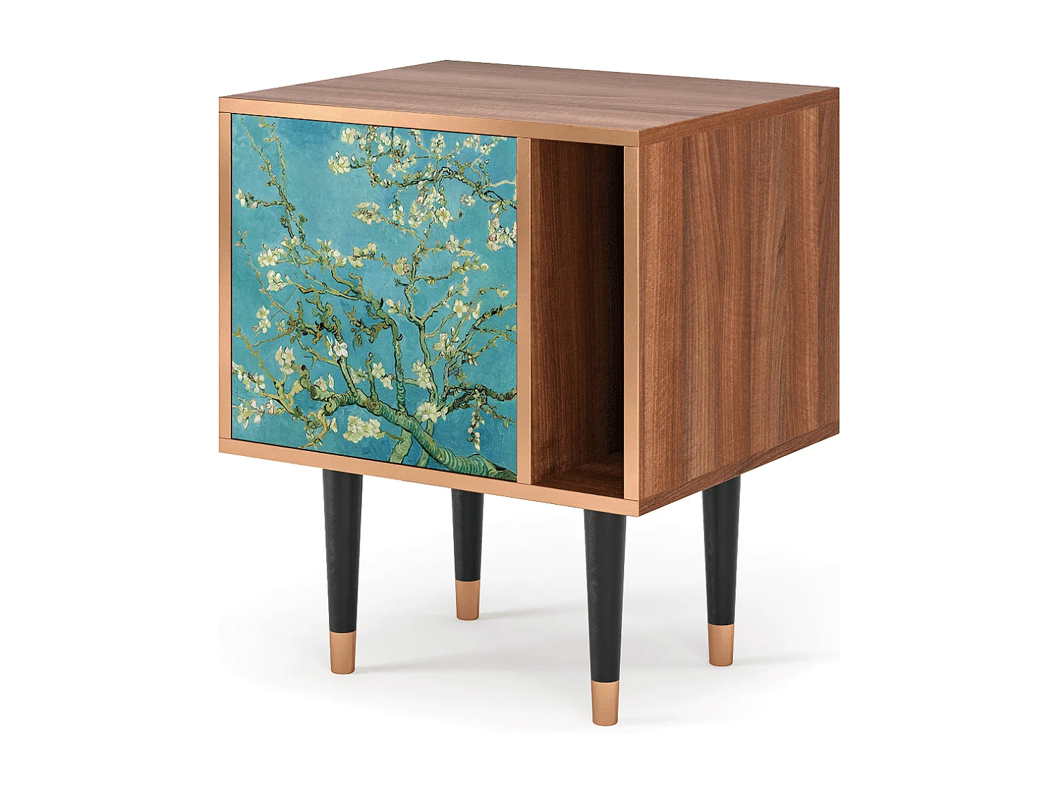 Table de nuit - 57х69х48 cm - S2 - Almond Blossom, Noyer