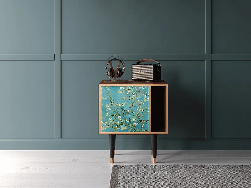 Stolik nocny - 57х69х48 cm - S2 - Almond Blossom, Orzech