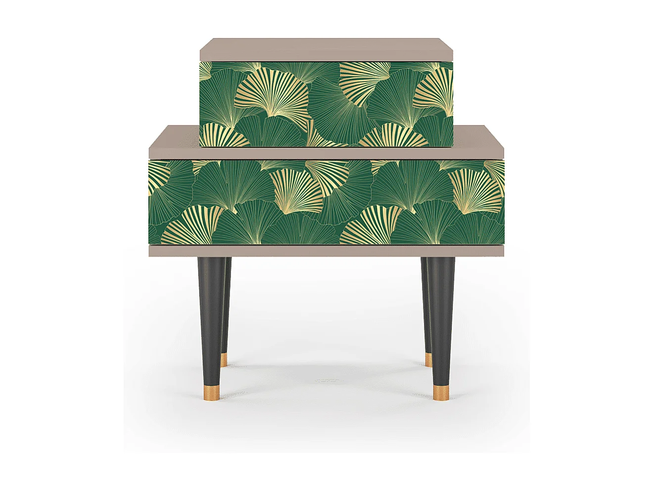 Nachtkastje - 58х58х41 cm - NS1 - Gold Ginkgo, Latte