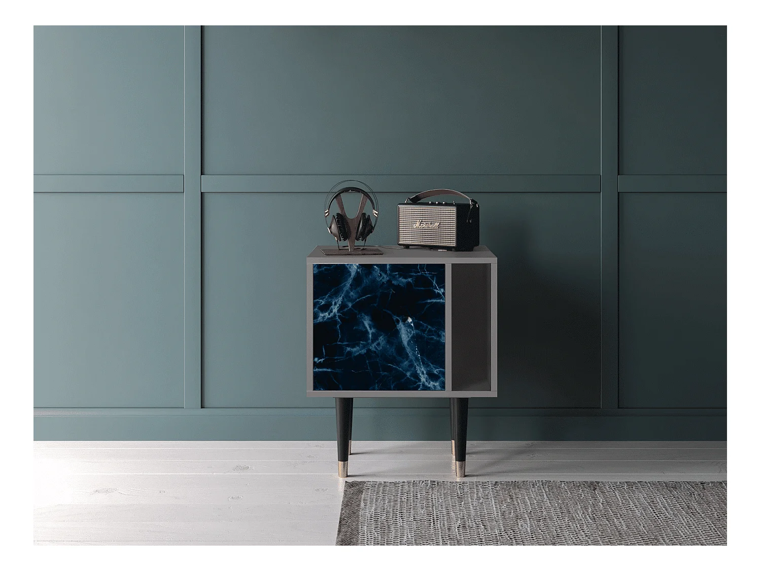 Table de nuit - 57х69х48 cm - S2 - Deep Ocean, Gris