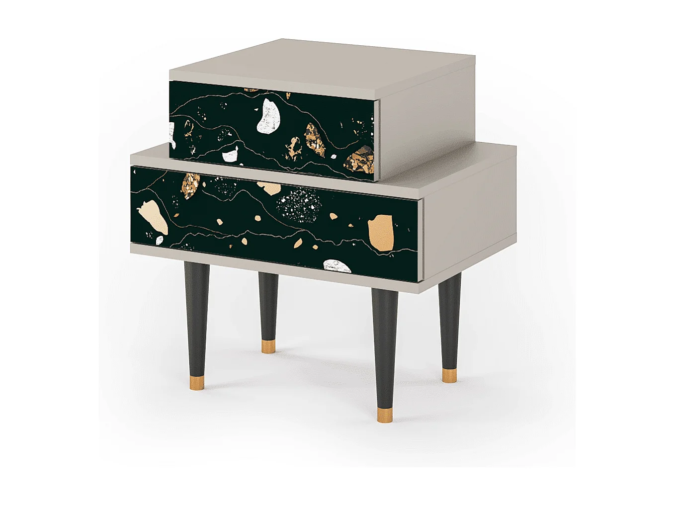 Nachtkastje - 58х58х41 cm - NS1 - Space Rocks, Zand