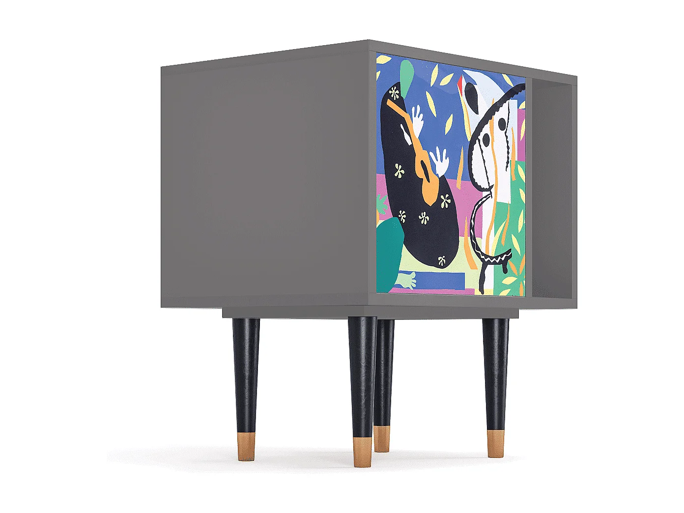 Mesita de noche - 57х69х48 cm - S2 - La Tristesse du Roi, Gris