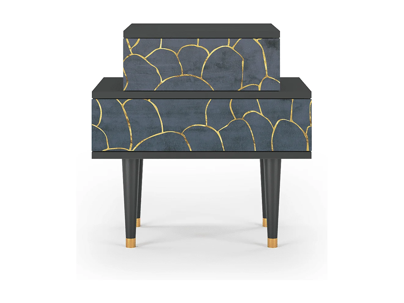 Table de nuit - 58х58х41 cm - NS1 - Blue Lagoon, Anthracite