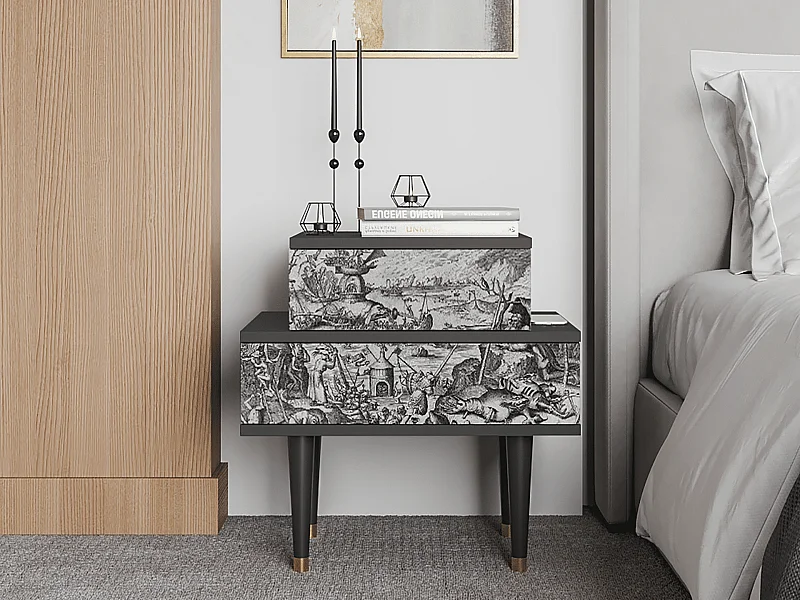 Comodino - 58х58х41 cm - NS1 - The Temptation, Antracite