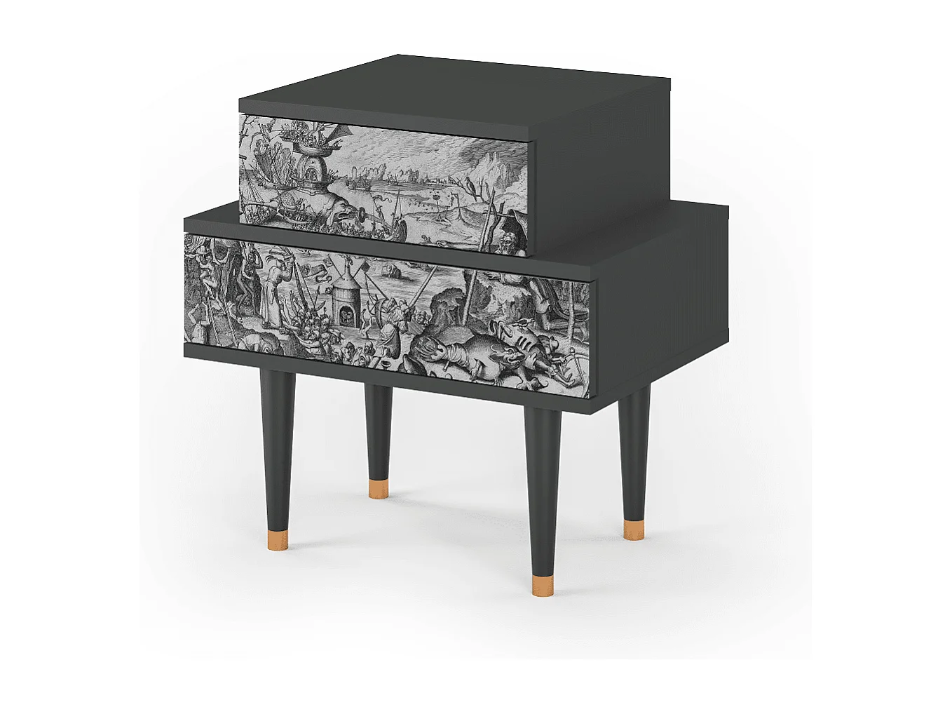 Table de nuit - 58х58х41 cm - NS1 - The Temptation, Anthracite