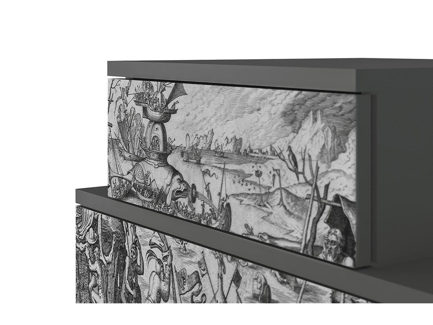 Table de nuit - 58х58х41 cm - NS1 - The Temptation, Anthracite