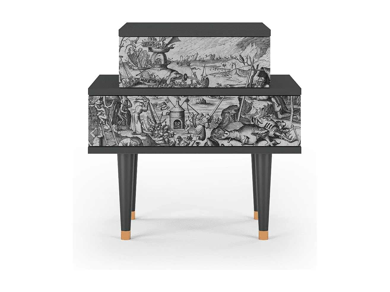 Table de nuit - 58х58х41 cm - NS1 - The Temptation, Anthracite
