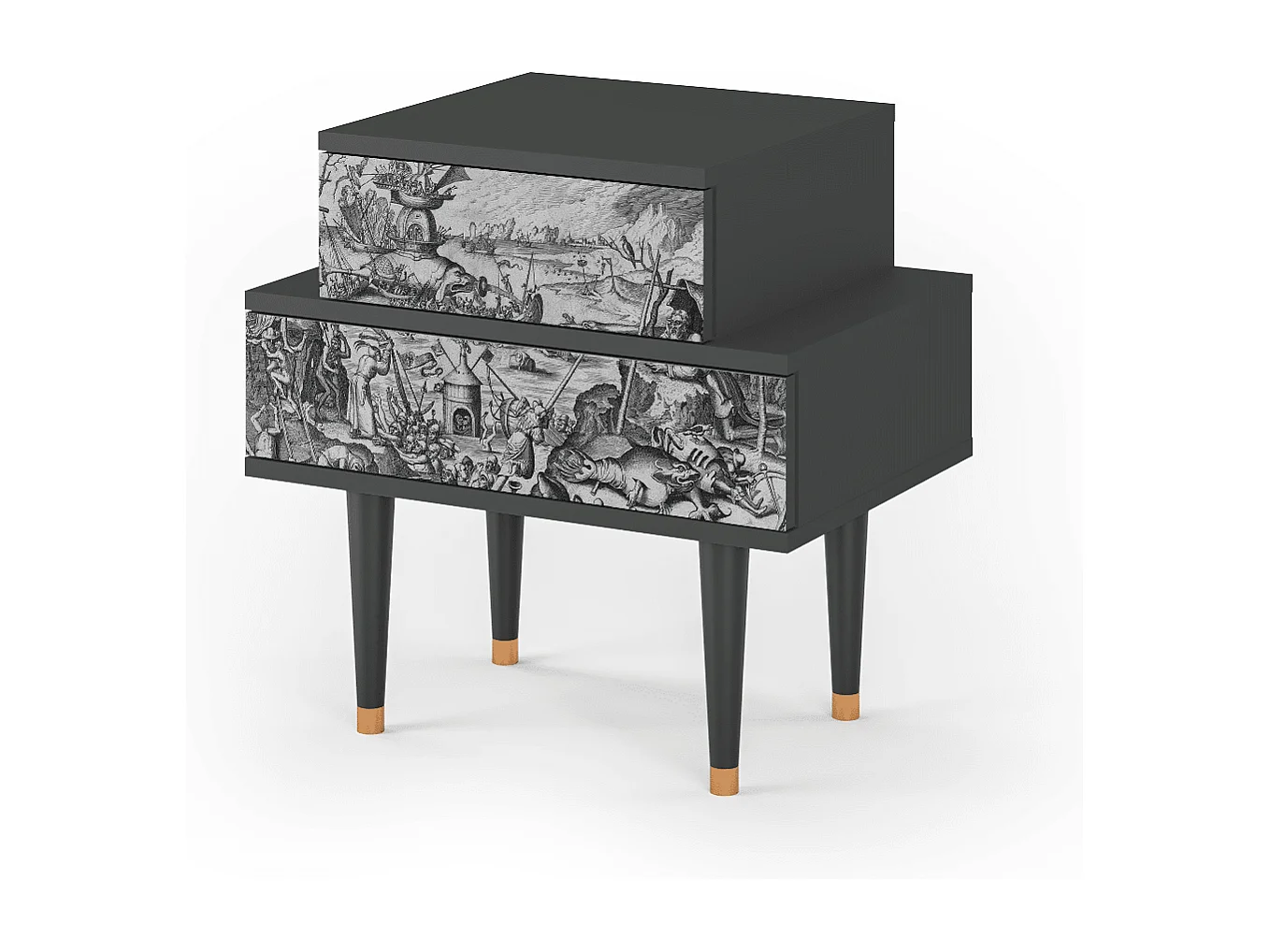Table de nuit - 58х58х41 cm - NS1 - The Temptation, Anthracite