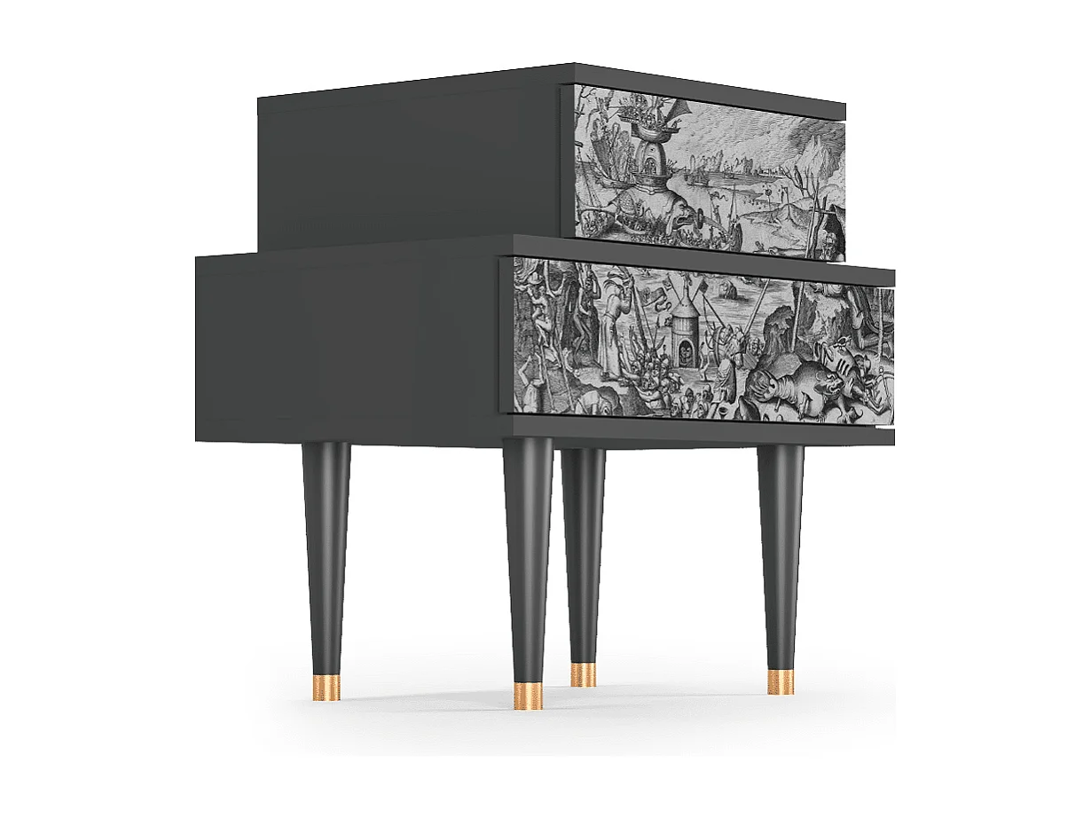 Table de nuit - 58х58х41 cm - NS1 - The Temptation, Anthracite