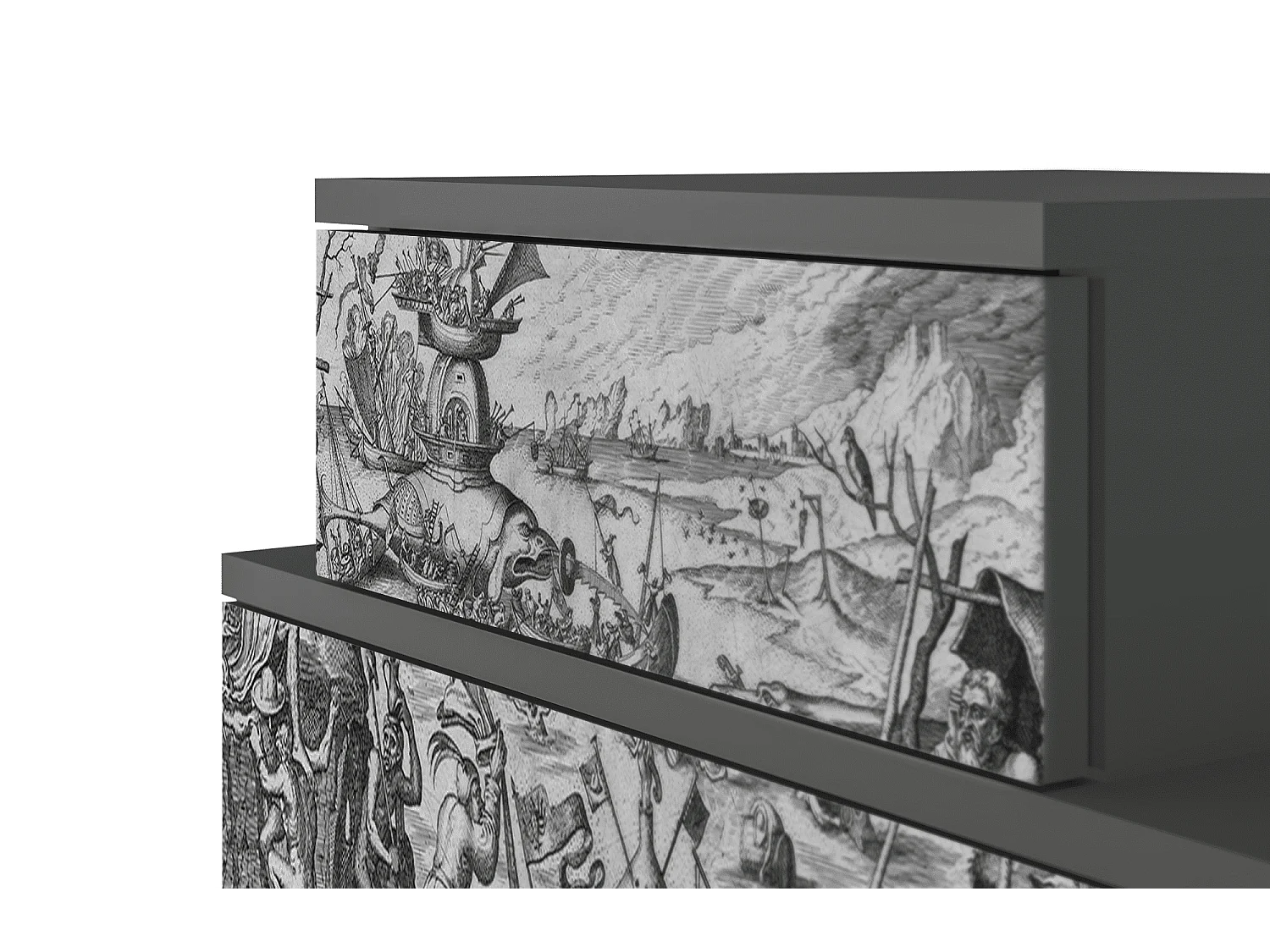 Table de nuit - 58х58х41 cm - NS1 - The Temptation, Anthracite