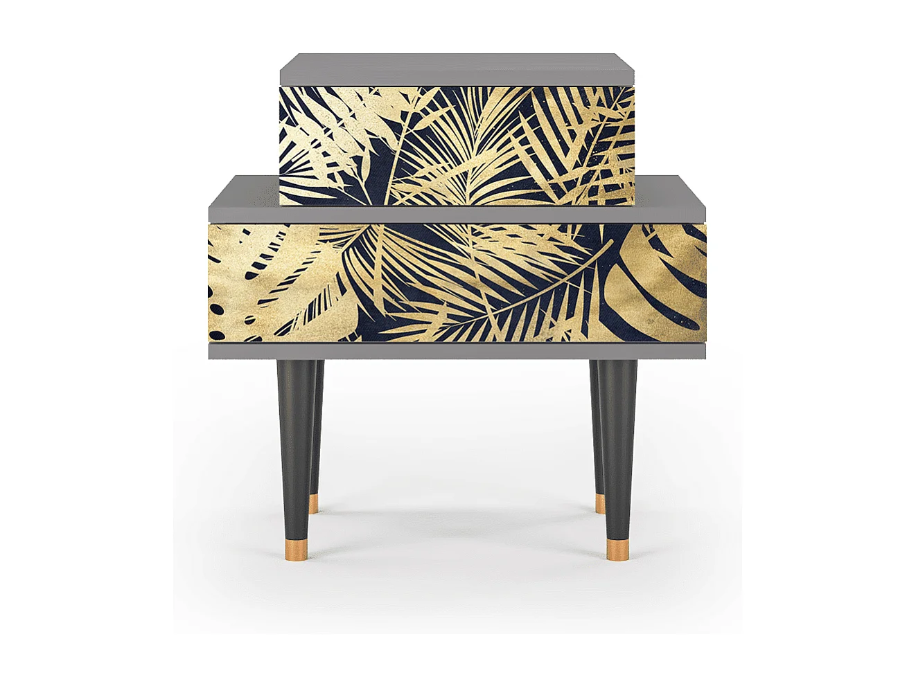 Comodino - 58х58х41 cm - NS1 - Jungle Vibes, Grigio