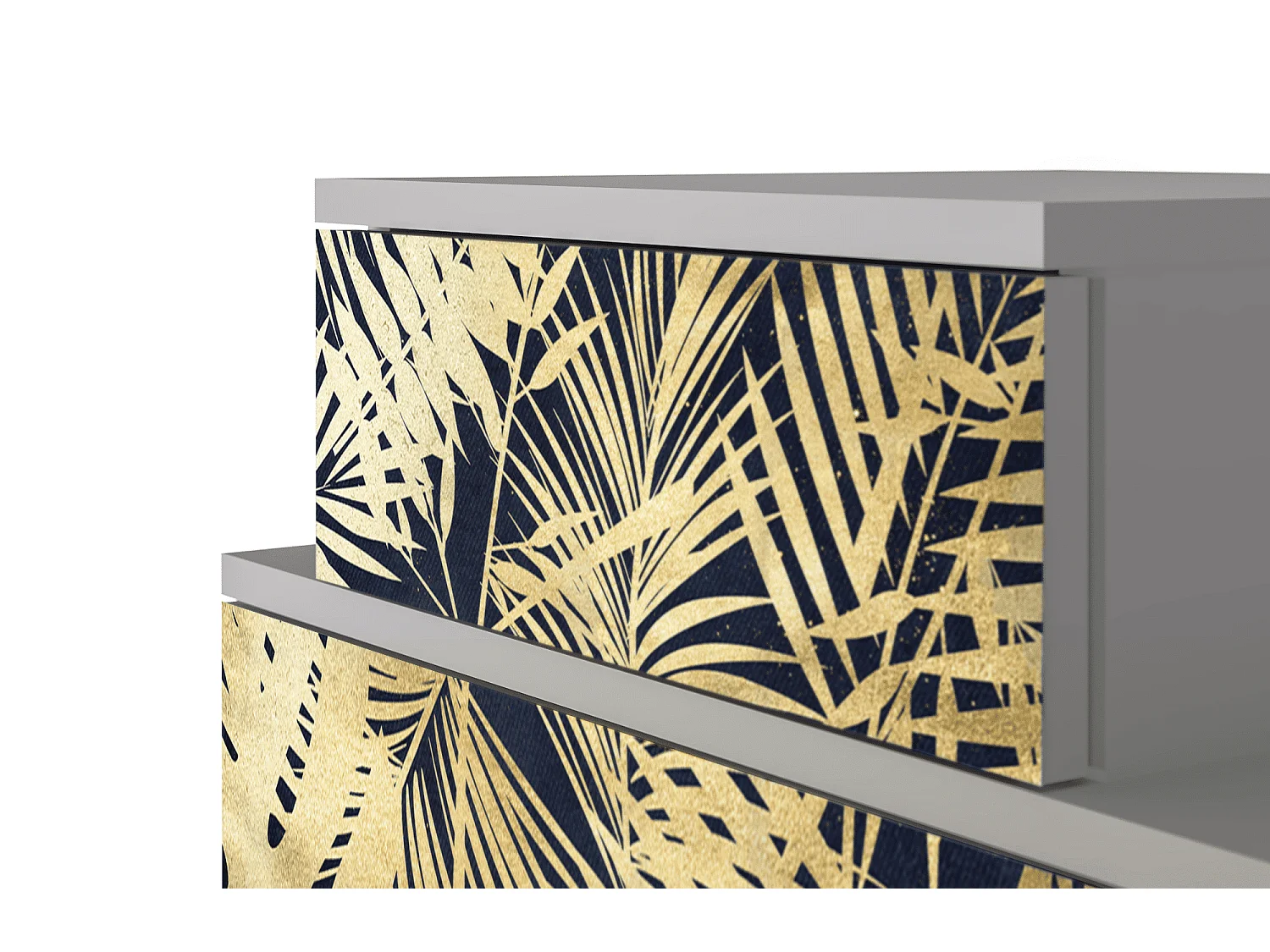 Comodino - 58х58х41 cm - NS1 - Jungle Vibes, Grigio