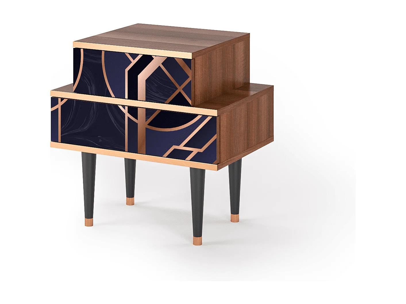 Nachtkastje - 58х58х41 cm - NS1 - Purple Temple, Walnoot