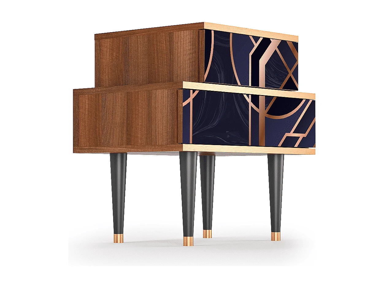 Nachtkastje - 58х58х41 cm - NS1 - Purple Temple, Walnoot