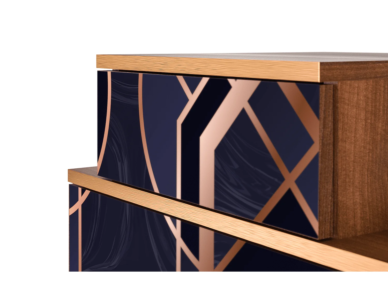 Nachtkastje - 58х58х41 cm - NS1 - Purple Temple, Walnoot