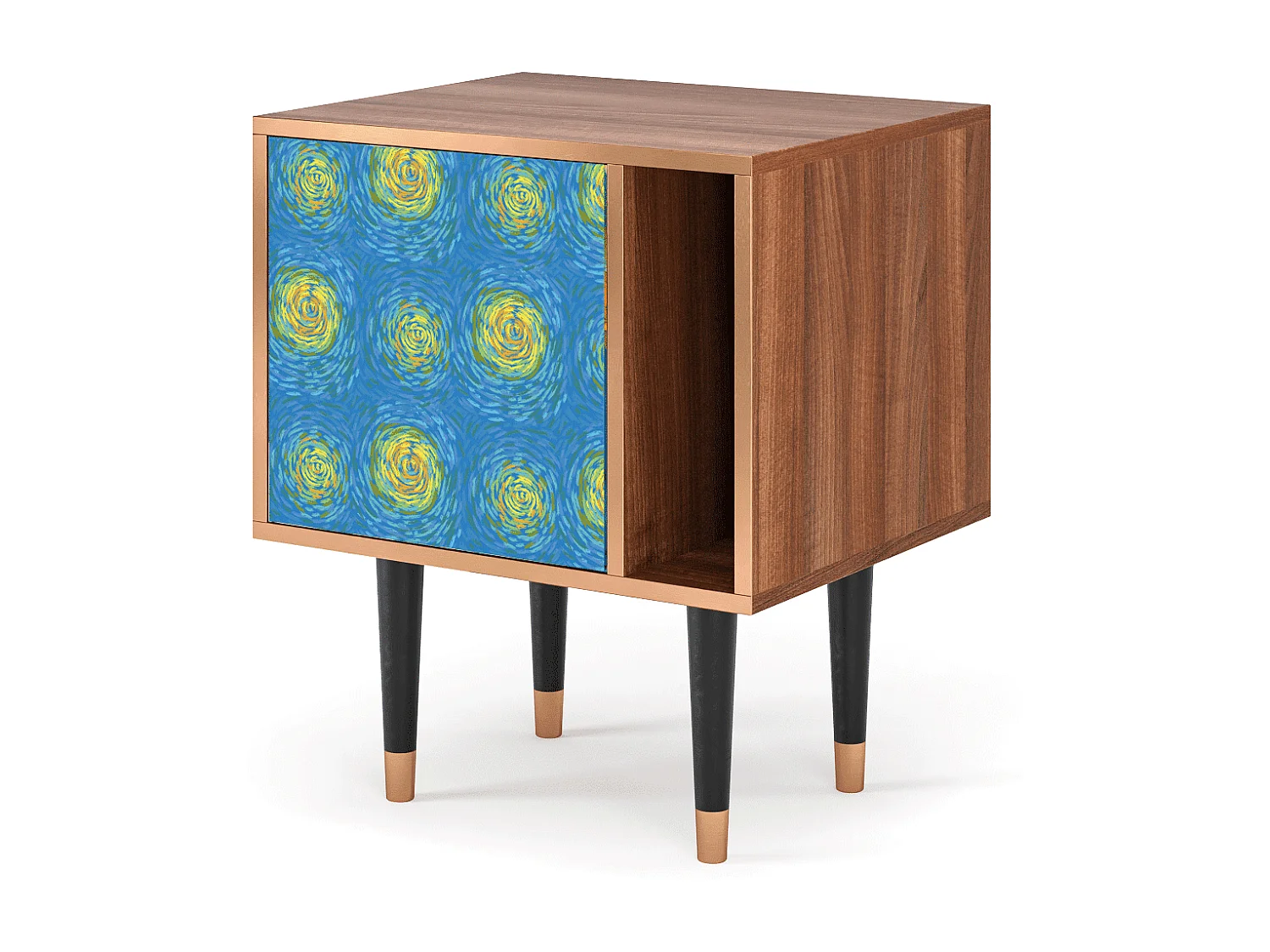 Nachtkastje - 57х69х48 cm - S2 - Van Gogh Lights, Walnoot