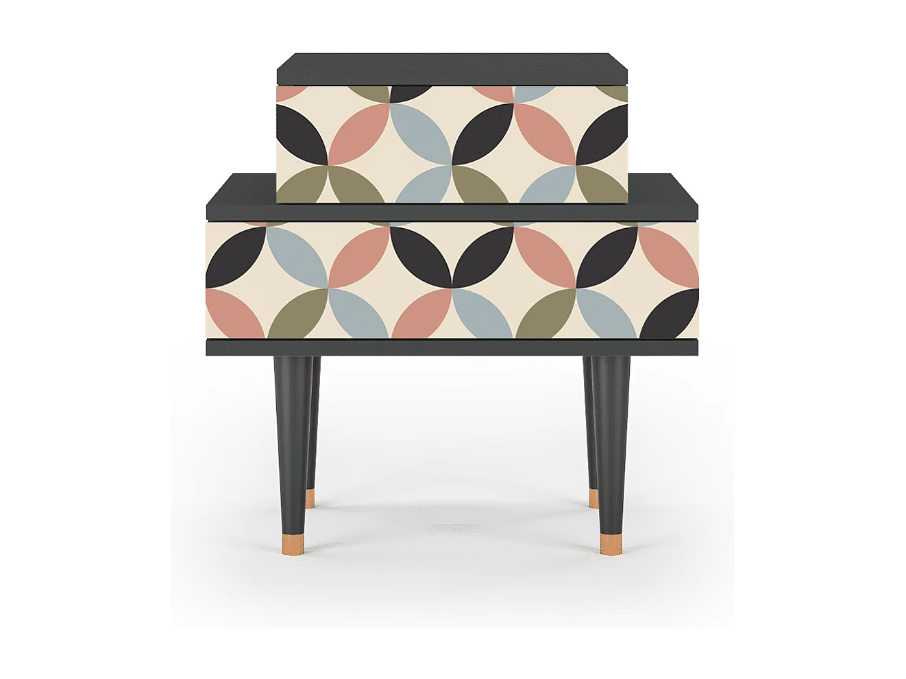 Table de nuit - 58х58х41 cm - NS1 - Butterfly Effect, Anthracite